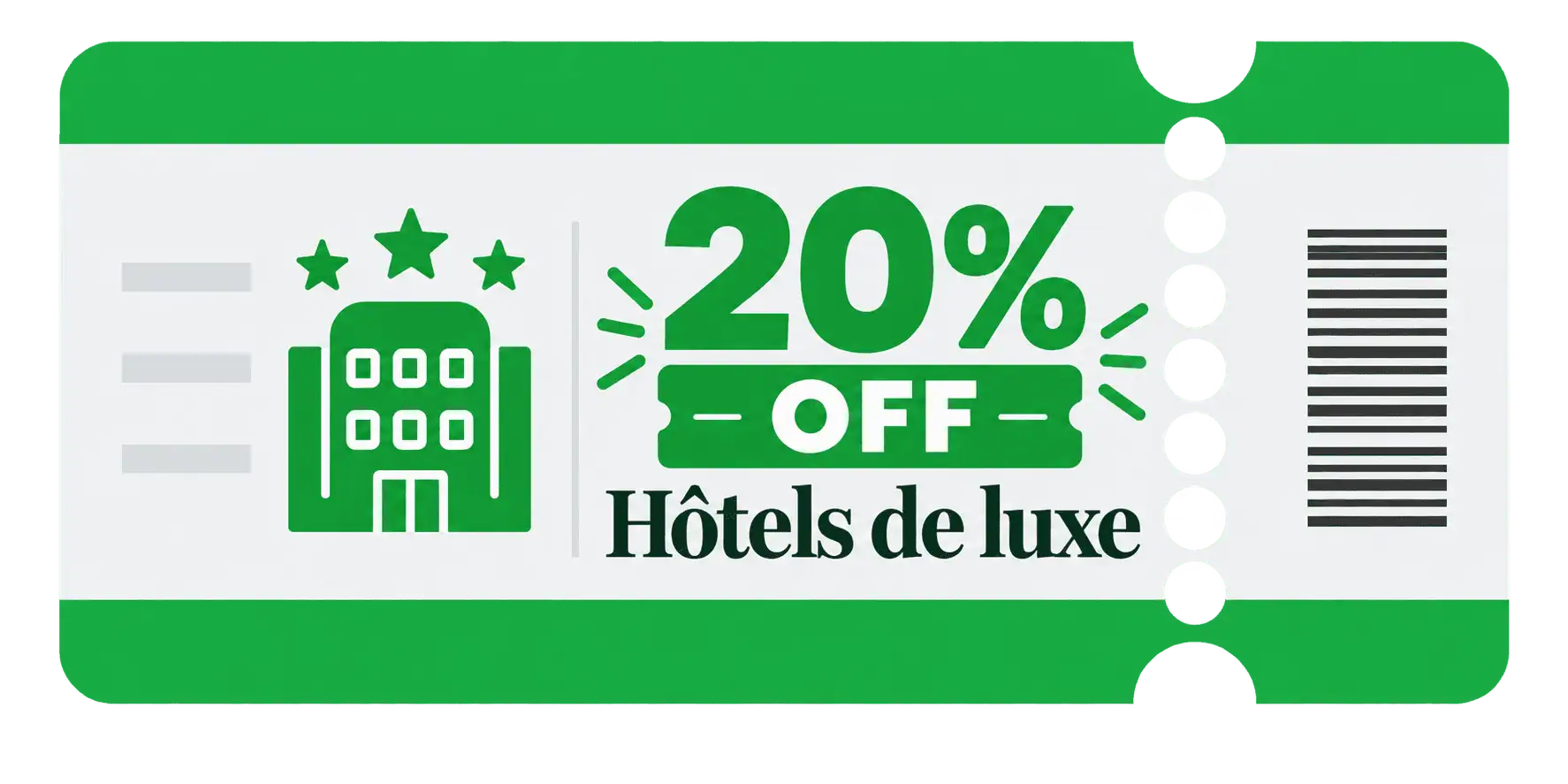 20% OFF Hôtels de luxe